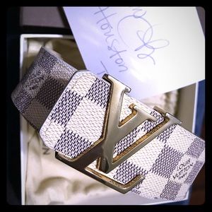 Damier Azur Louis Vuitton belt /unisex